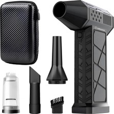 Özkaya Store X3 2026 Şarjlı Hava Üfleyici &amp; Vakum – Gerçek 130000 Rpm, 8000MAH Batarya, 3 Kademeli Turbo Toz Üfleyici ve Çekici, Bilgisayar, Klavye, Ev, Araç ve Dış Mekan Kullanımı, Çantalı