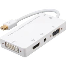 Mini Displayport To HDMI DVI VGA 3.5mm Kulaklık Çıkışı Thunderbolt Çevirici Adaptör