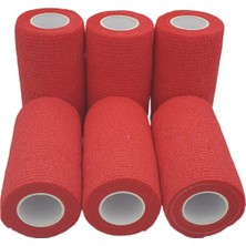 Esnek Karbon Bandaj Sabitleme Bandı – Kırmızı – 10 cm x 4,5 M – Iç Kısım 6 Adet, 10 cm