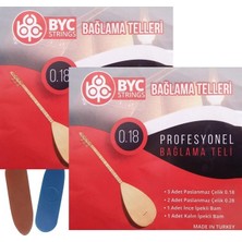 BYC18-2 Kısa Sap Bağlama Teli 2 Paket Takım 2 Mızrap Hediyeli