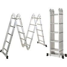 OEM 20 Basamaklı Akrobat Alüminyum Merdiven 5,7 Metre 4x5 Çok Amaçlı Katlanır Profesyonel Merdiven