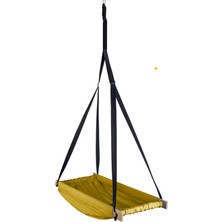 Bundera Flow Sarı Ahşap Yaylı Zıpzıp Hamak Beşik Hoppala Tavana Asılan Hamak Salıncak Bebek