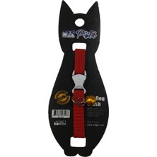 Yavru Köpek ve Kedi Boyun Tasması (Ayarlanabilir) (Düz Kırmızı)