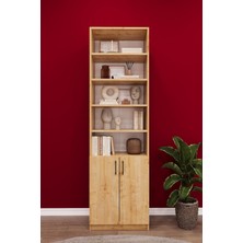 Asra Trend Safir Meşe K-32 Kapaklı Modern Kitaplık ve Dar Alan Raf ÜNITESI%100 Mdflam