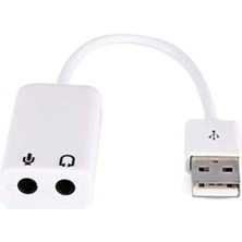 7.1 USB Ses Kartı 3.5 mm Jack Girişini USB Ye Çeviren Aparat