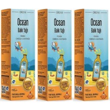Balık Yağı Şurup Portakal Aromalı, Omega 3 Kaynağı, 150ML, 3 Adet