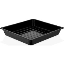 Siyah Emaye Fırın Tepsisi 37X34CM Dikdörtgen Iç Dış Yüzeyi Sağlıklı Emaye Kaliteli Fırı