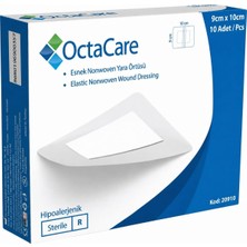 Octacare Yapışkanlı Yara Örtüsü, Elastik Nonwoven Yara Bandı, Steril, Hipoalerjenik, 9cm x 10