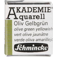 Akademie Aquarell Yarım Tablet Sulu Boya 554 Olive Green Yellowish