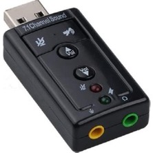 Harici USB 7.1 Kanal USB 3.5 mm Jack Dönüştücü Ses Kartı