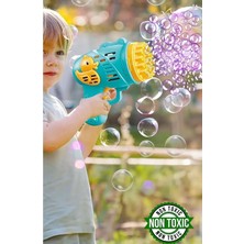 OEM Pilli Köpük Baloncuk Makinesi Tabancası Yeni Tasarım Bol Köpük Süper Bubble Gun Ördek Figürlü, Mavi
