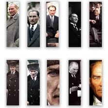 OEM 10 Adet Mustafa Kemal Atatürk Kitap Ayracı (40X145 Mm)
