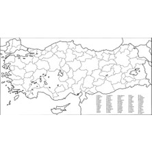 OEM Türkiye Haritası Akıllı Statik Tutunan Doldurulabilir Yapışkansız Pratik Şeffaf Türkiye Haritası 110X56