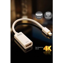 4K Destekli Mini Displayport To HDMI Çevirici Dönüştürücü Adaptör Thunderbolt Port Converter