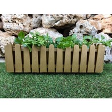 Istanbul Balkon Saksı 9 Lt 2 Adet Altın Renk Çit Görünümlü Renkli Plastik Yeşil