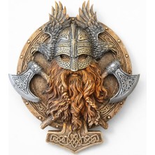 Wild Eric Viking Büst – El Yapımı Viking Duvar Dekoru ve Masaüstü Heykeli | Taş Tozu Döküm