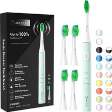 Sonic Elektrikli Diş Fırçası, Yetişkinler ve Çocuklar Için, 4 Fırça Başlı, Tip C, Hızlı
