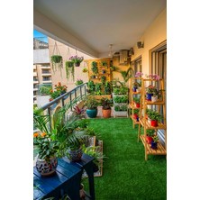 Grass Dekoratif Suni Çim Halı Balkon Bahçe Teras Iç Dış Mekan Yeşil Yapay Çim Halı 7 mm Ye