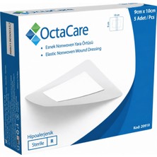 Octacare Yapışkanlı Yara Örtüsü, Elastik Nonwoven Yara Bandı, Steril, Hipoalerjenik, 9cm x 10