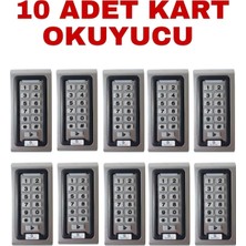 SR-200 Mf Mifare Kartlı ve Şifreli Geçiş Sistemi Metal Kasa Rfıd Kart Okuyucu 13.56 Mhz 10 Adet