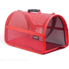 Flybag Voyager Fileli Model Kedi Köpek Taşıma Çantası, 46X30X27 Cm, Kırmızı