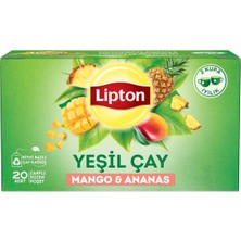 Mango ve Ananaslı Tropikal Bardak Poşet Yeşil Çay 20'li Paket