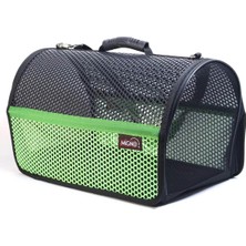 Flybag Voyager Fileli Model Kedi ve Köpek Taşıma Çantası, 46X30X27 Cm, Yeşil-Siyah