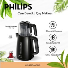 HD7301/00 Çay Makinesi, 1.9 L, 1700 Watt, Siyah