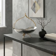 sembol Sedefli Paslanmaz Gondol Sunum 30X18X30 cm
