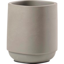 Time Diş Fırçası Kabı, Banyo Için Diş Fırçası Tutucu, Çap 8 Cm, Yükseklik 9,8 Cm, Beton