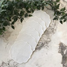 AyrStore Kristal Tasarım 6'li Sade Kokteyl Peçetesi / Ekru, Ekru