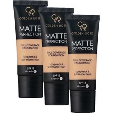Foundation - Natural 07 - Yoğun Kapatıcı Mat Fondöten 3 Paketi