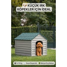 AyrStore Flex Küçük Boy Plastik Köpek Kulübesi – Suya Dayanıklı Dış Mekan Köpek Evi 62X76X34 cm