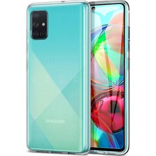 A71 Için Kılıf Transparent Soft Beyaz Galaxy A71 ile Uyumlu Kılıf - Beyaz