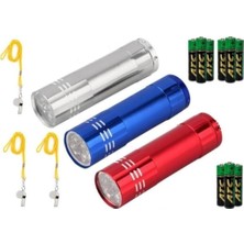 AyrStore Hyd Deprem Çantası Seti 3 Adet Metal Düdük 9 Adet Pil 3 Adet El FENERI,01255HYD23244508