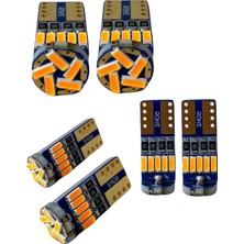 AyrStore Eraks Car Accesories Turuncu 15 LED T10 Park Ampulü, Plaka, Tavan, Iç Ortam Aydınlatma Dipsiz LED