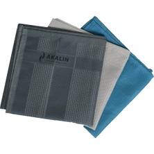 AyrStore Akalın Orijinal 3'lü Profesyonel Mikrofiber Temizlik Bezi - Ithal Ürün - Tek Dokunuş (Açıkgri