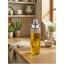 TeknoKapsül Metal Kapaklı Ölçülü Yağdanlık, Cam, Şeffaf, 550 ml