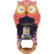 AyrStore Isviçre Temalı Baykuş Magnet Kapak Açacak
