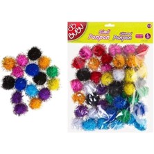 Bubu Bu-Bu Ponpon Simli 3 Cm. 50LI Karma (10X20) Simli 3cm