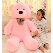 AyrStore Papyonlu Sevimli Büyük Peluş Ayıcık 130 cm (Pembe)