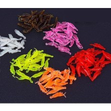 AyrStore Ardeppo 30 Adet-6 Renk-Silikon Balık Yemi-Gerçek Görünümlü-Sahte Yapay Karides, Ardeppo, Karı