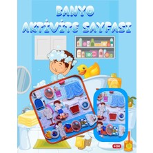 AyrStore Tox ( Banyo ) Keçe Cırtlı Aktivite Sayfasıı - Çocuk Etkinlik , Eğitici Oyuncak