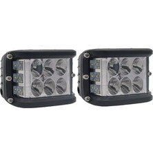 Off Road LED Bar Delici Beyaz Işık - Beyaz Flaşlı 2 Adet Metal 12 Volt