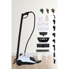 AyrStore KF2707 Pro Çok Fonksiyonlu Buharlı Temizlik Makinesi, Beyaz, 2000W, 220-240V, 50/60Hz
