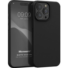 Kılıf Matte Silicone Apple iPhone 15 Pro Için Siyah [iphone 15 Pro ile Uyumlu Kılıf - Siyah]