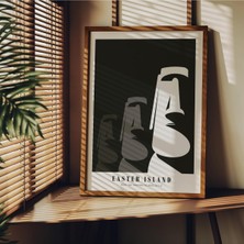 Manzara Çerçevesiz Poster, Modern Dekoratif Çerçevesiz Poster, Tablo, Easterısland, 30 x 40