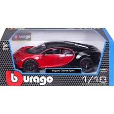 AyrStore Bburago Bugatti Chiron Sport: Model Araba, 1:18 Ölçeğinde, Kapılar ve Motor Kaputu Açılabilir,