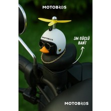 AyrStore Motobros Motosiklet Bisiklet Aksesuar Pervaneli Civciv Süsü, Gidon Bağlantılı, Siyah