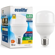 LED Ampul 112W Eşdeğer 6500K Beyaz Işık E27 Duy 1750 Lümen 220V Enerji Sınıfı F 109X70MM